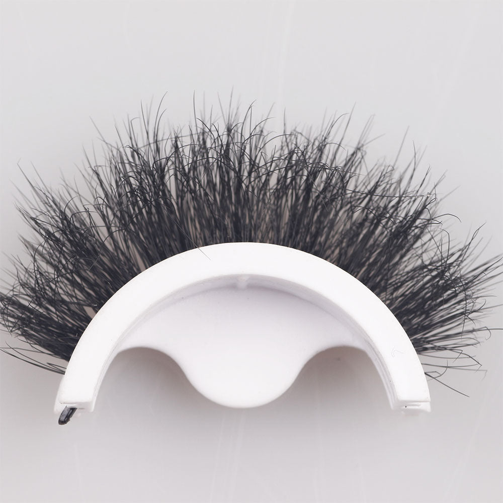 A Pair Of 8D Warm Faux Mink Self-Adhesive False Eyelashes 12mm N53-#6