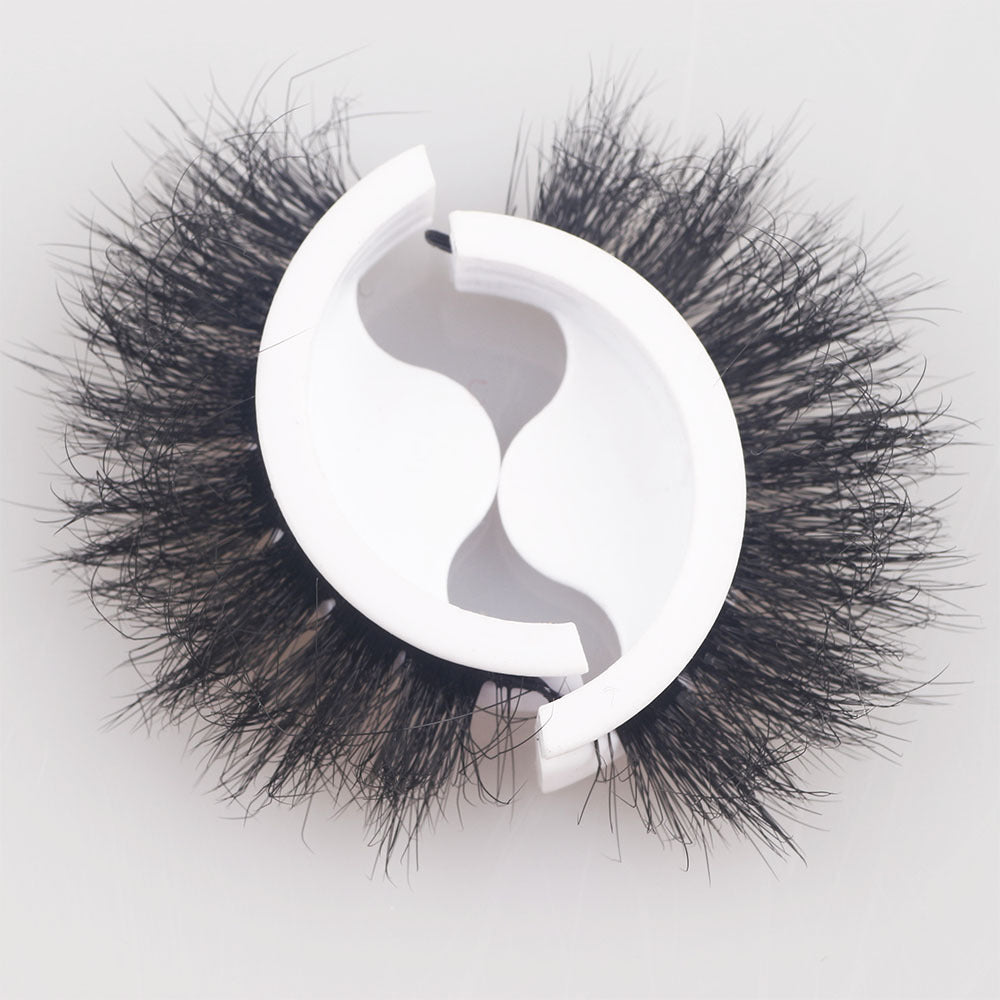 A Pair Of 8D Warm Faux Mink Self-Adhesive False Eyelashes 12mm N53-#6