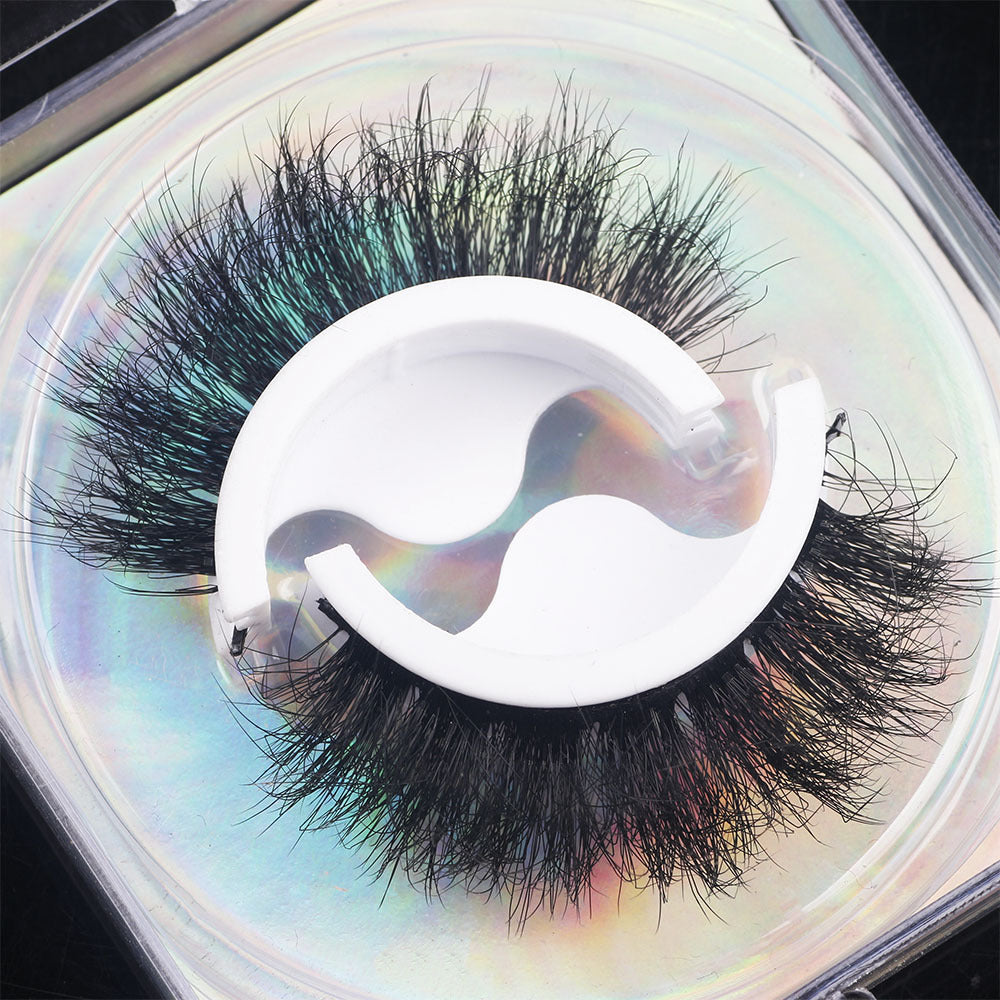 A Pair Of 8D Warm Faux Mink Self-Adhesive False Eyelashes 12mm N53-#6