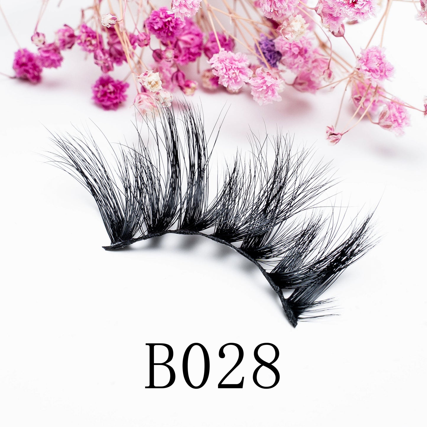 3D Natural Handmade Mink Hair False Eyelashese B028 25MM