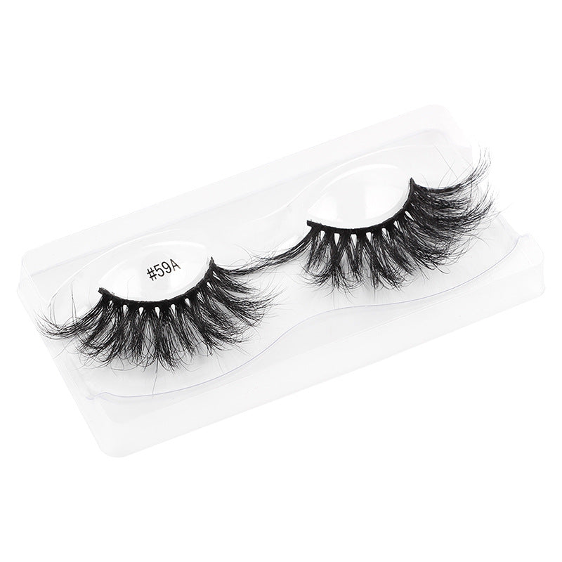 3D Mink False Eyelashes Handmade Natural Thick False Eyelashes 17-21MM 59A