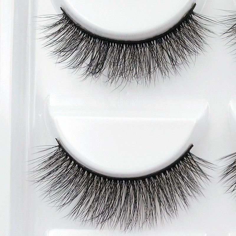 5 Pairs Of 3D Faux Mink Hair Natural Flully False Eyelashes 12mm G805