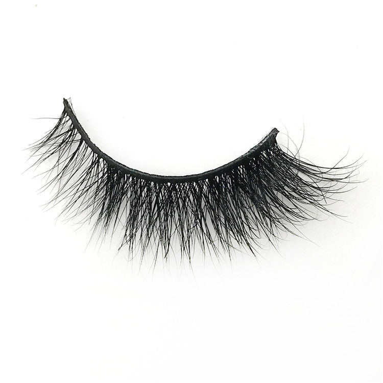 Black Mink Hair With Natural Thick Simulated Long Wispy Eyelashes 13 mm