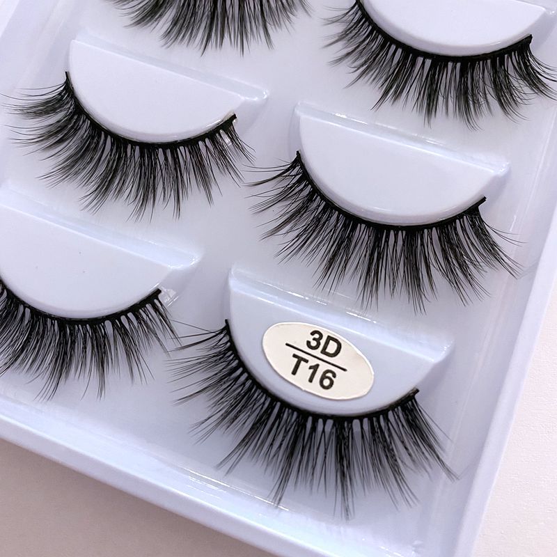 5 Pairs Of Natural Long False Eyelashes 3D Imitation Mink Eyelashes 25mm