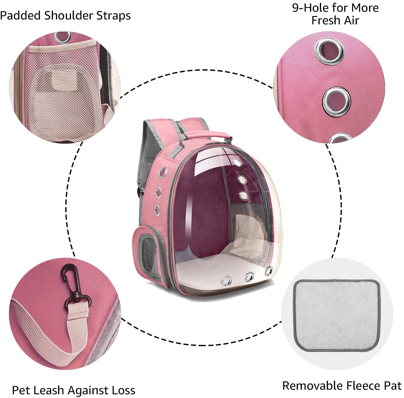 NEEPET Space Capsule Pet Carrier Outdoor Cat Hiking Backpack Breathable