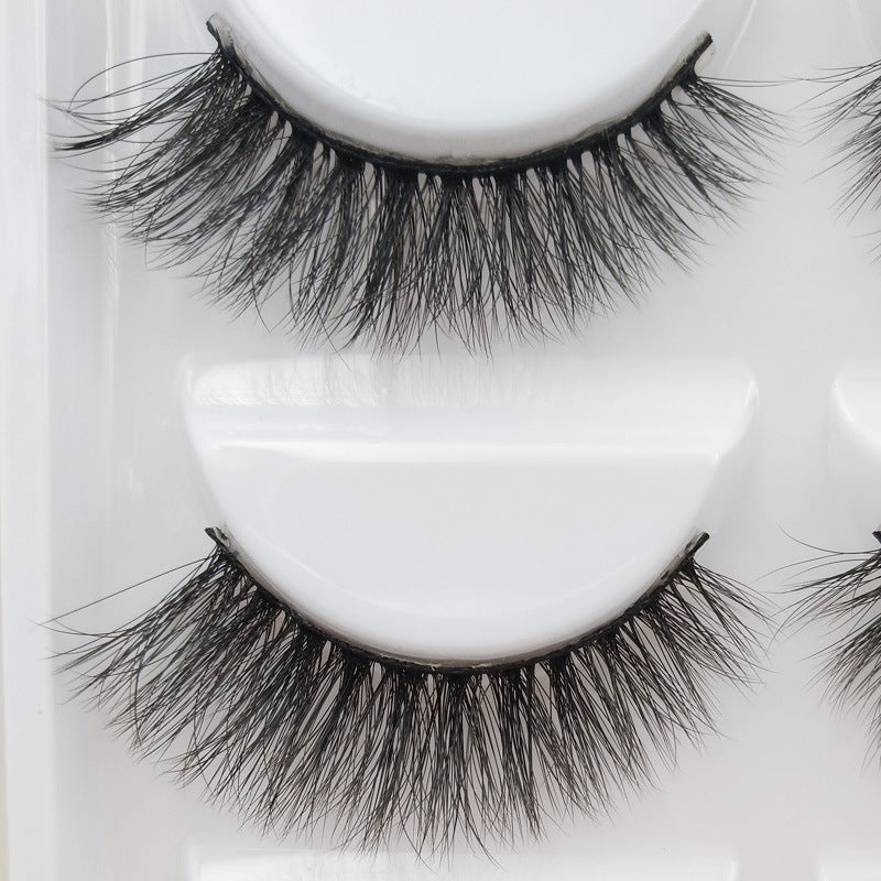 5 Pairs Of 3D Faux Mink Hair Natural Flully False Eyelashes 9-13mm G806