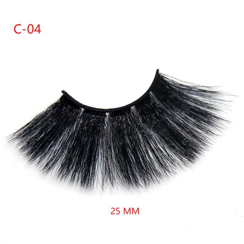 3D Mink False Eyelashes Natural Thick False Eyelashes 25 MM C-04