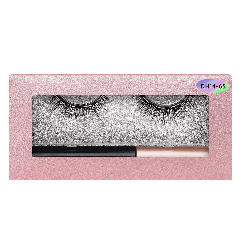 3D Reusable Waterproof  Magnetic Mink False Eyelashes With Eyeliner Glue