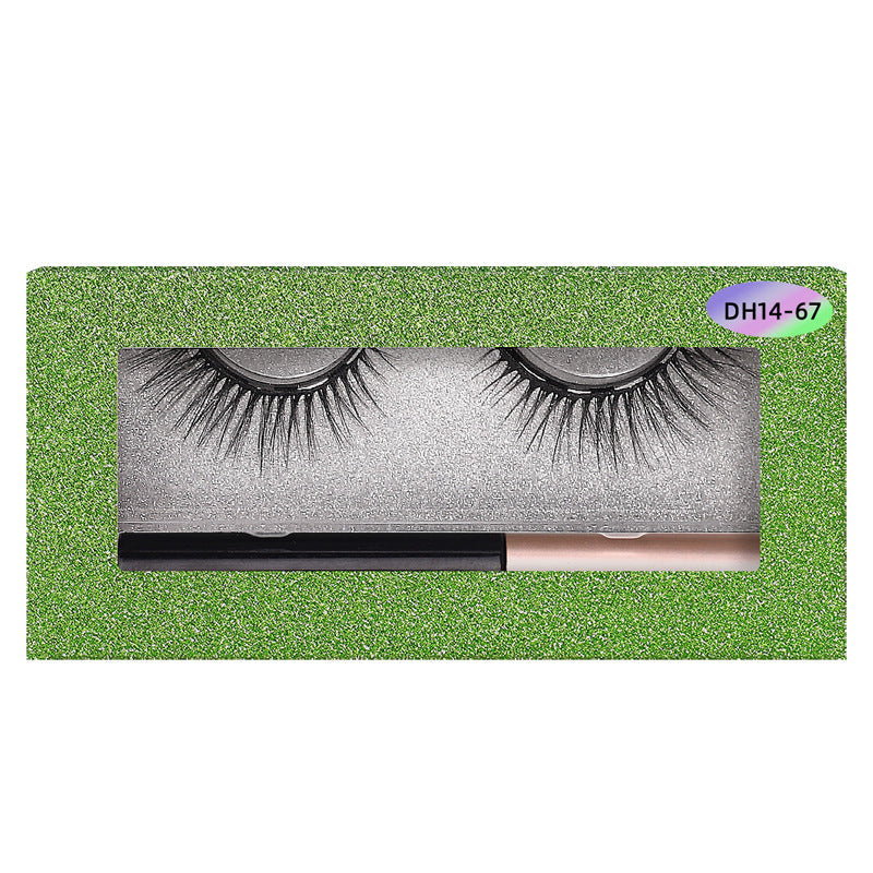 3D Reusable Waterproof  Magnetic Mink False Eyelashes With Eyeliner Glue