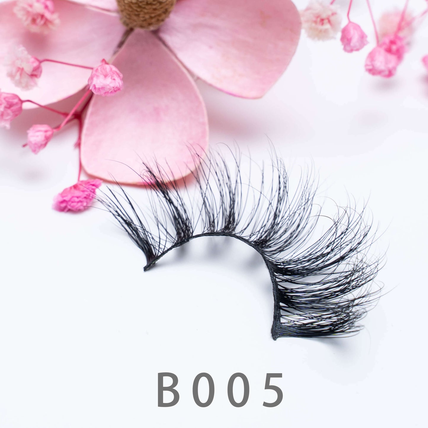 3D Natural Handmade Mink Hair False Eyelashese B005 25MM