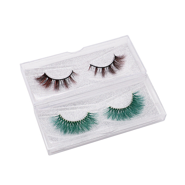 3D Waterproof And Reusable Colorful False Eyelashes Mink False Eye Lashes