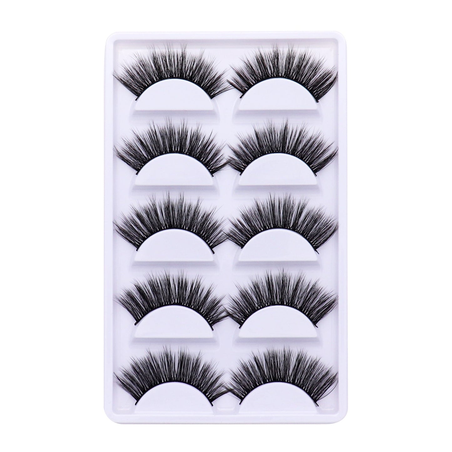 5-Pack 3D Faux Mink False Eyelashes Thick False Eyelashes 8-14 MM G816