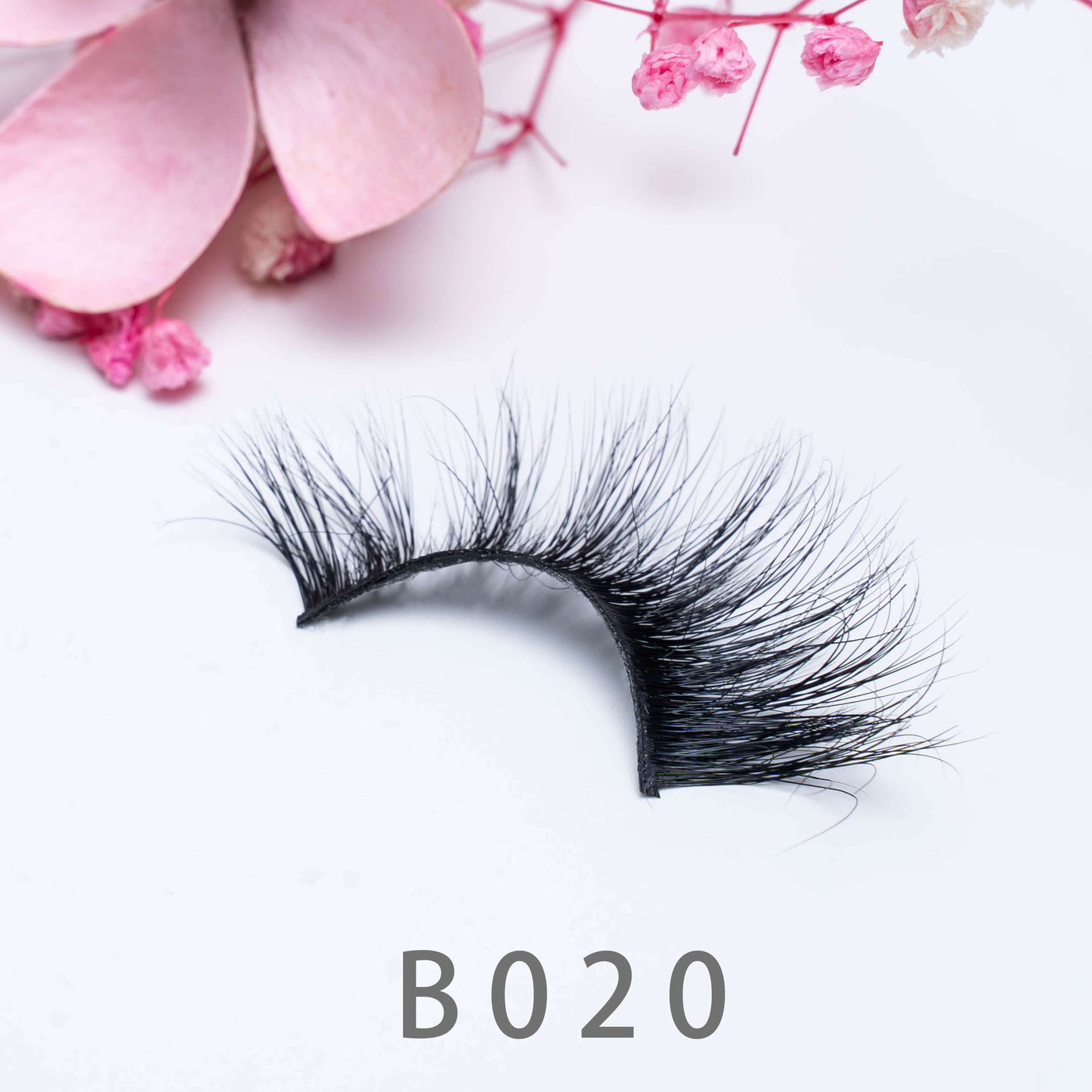 3D Natural Handmade Mink Hair False Eyelashese B020 25MM