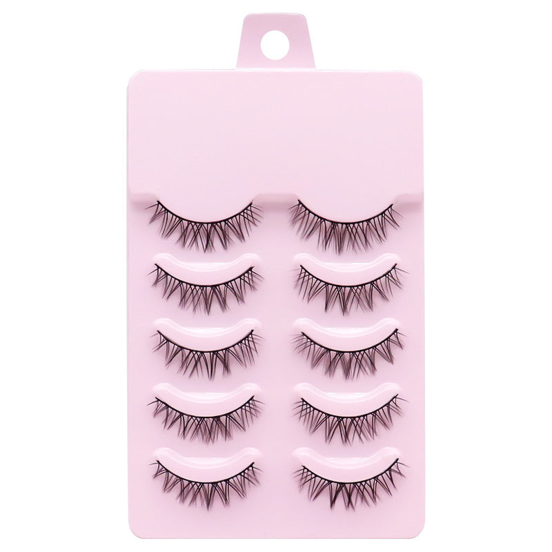 5-Pack 3D Faux Mink False Eyelashes Thick False Eyelashes 6-10 MM W-7