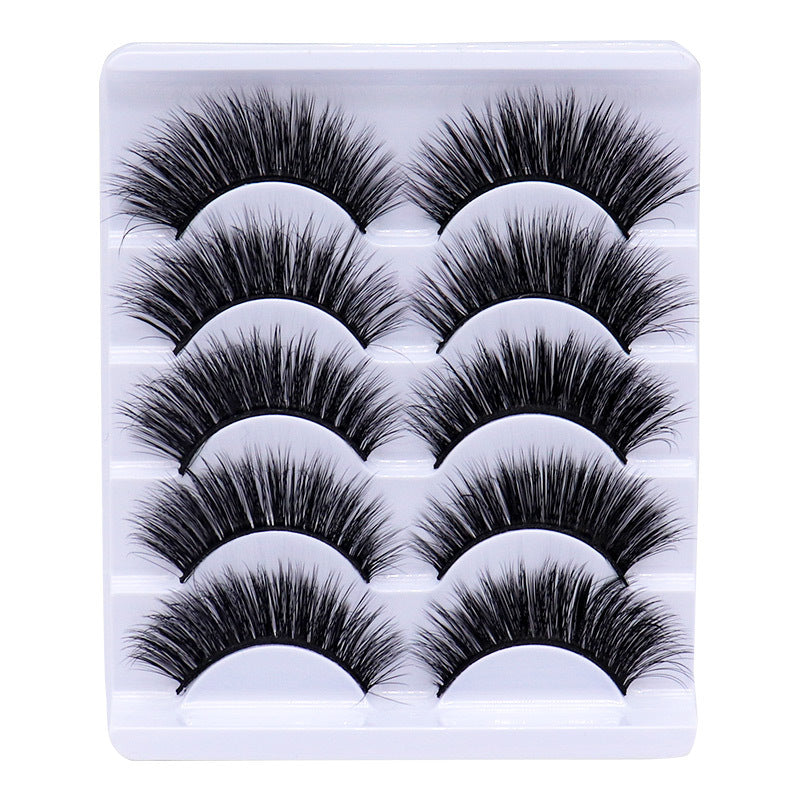 5-Pack 3D Faux Mink False Eyelashes Thick False Eyelashes 9-15 MM