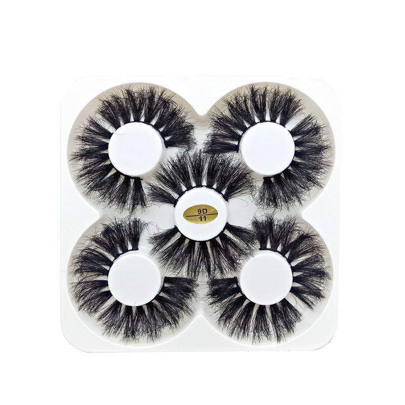 5 Pairs Of Flully Faux Mink Hair False Eyelashes 25mm 9D-11