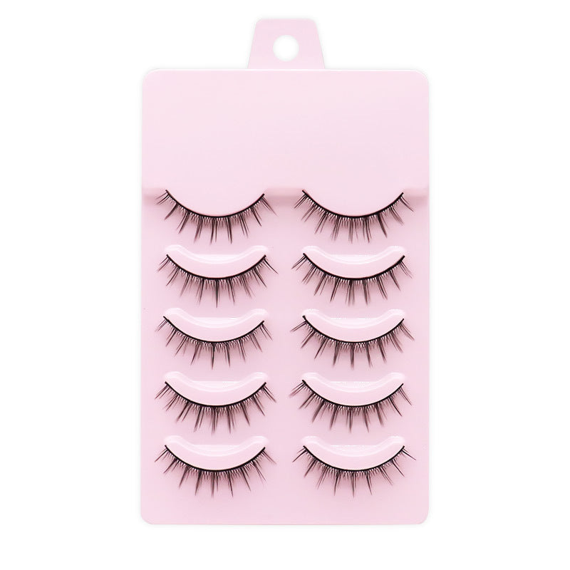 5-Pack 3D Faux Mink False Eyelashes Thick False Eyelashes 7-8 MM R02