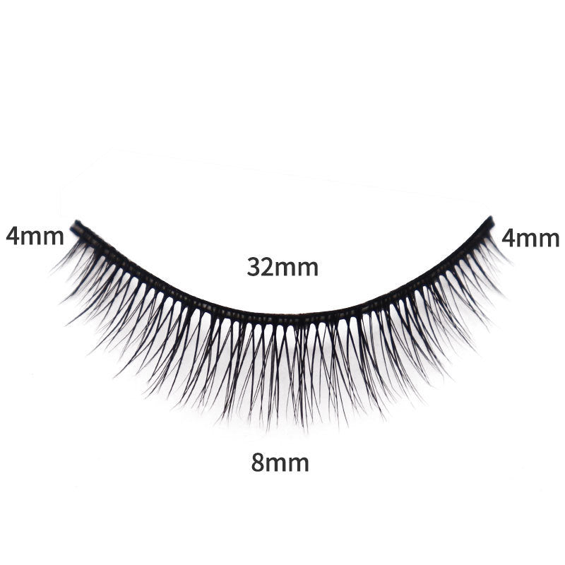 5 Pairs Of 3D Soft Cotton Stalks Thick 3D Faux Mink Hair False Eyelashes 8mm