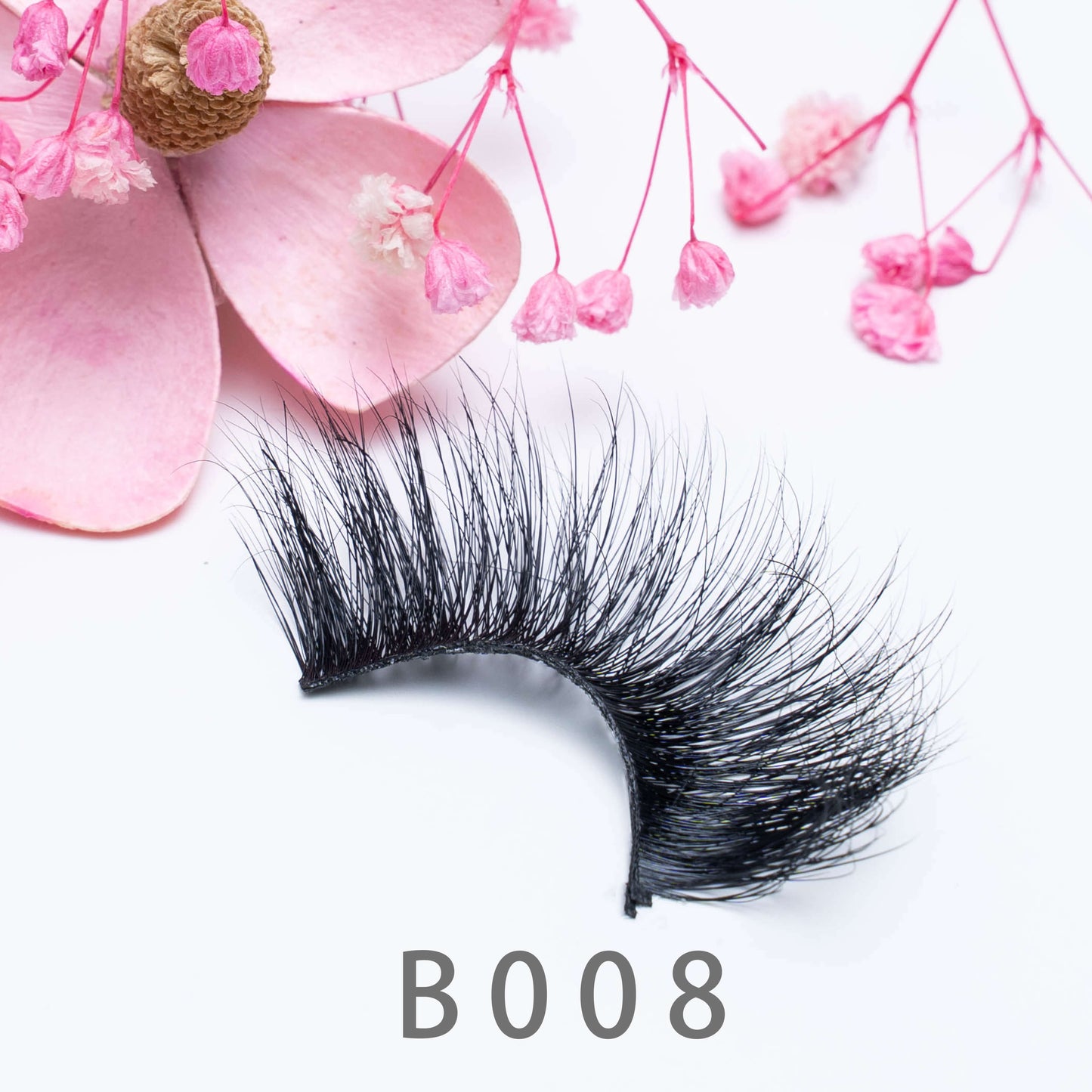 3D Natural Handmade Mink Hair False Eyelashese B008 25MM