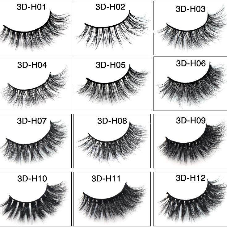 3D Mink False Eyelashes Natural Thick False Eyelashes 10-15 MM 3D-H01