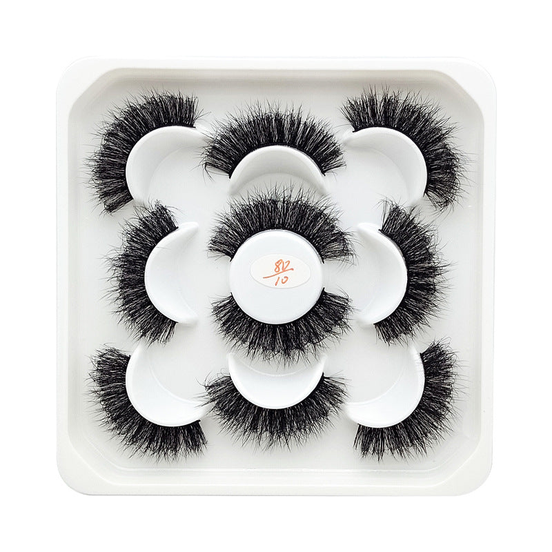 5 Pairs Of Flully Faux Mink Hair False Eyelashes 15mm 8D-10