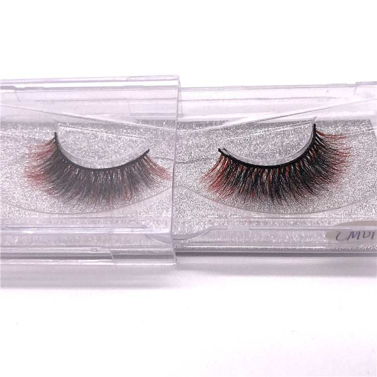 Colorful Mink Hair Exaggerated Long Natural Thick False Eyelashes 13mm