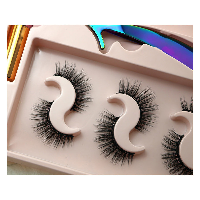 6 Pairs Magnetic Set of Glue Free Thick Curly Faux Mink Hair False Eyelashes 12mm HML02