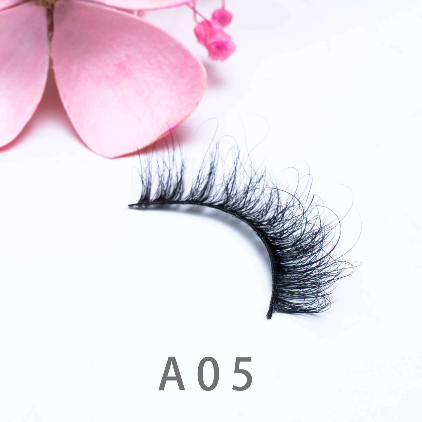 3D Natural Handmade Mink Hair False Eyelashese A05 13-18MM