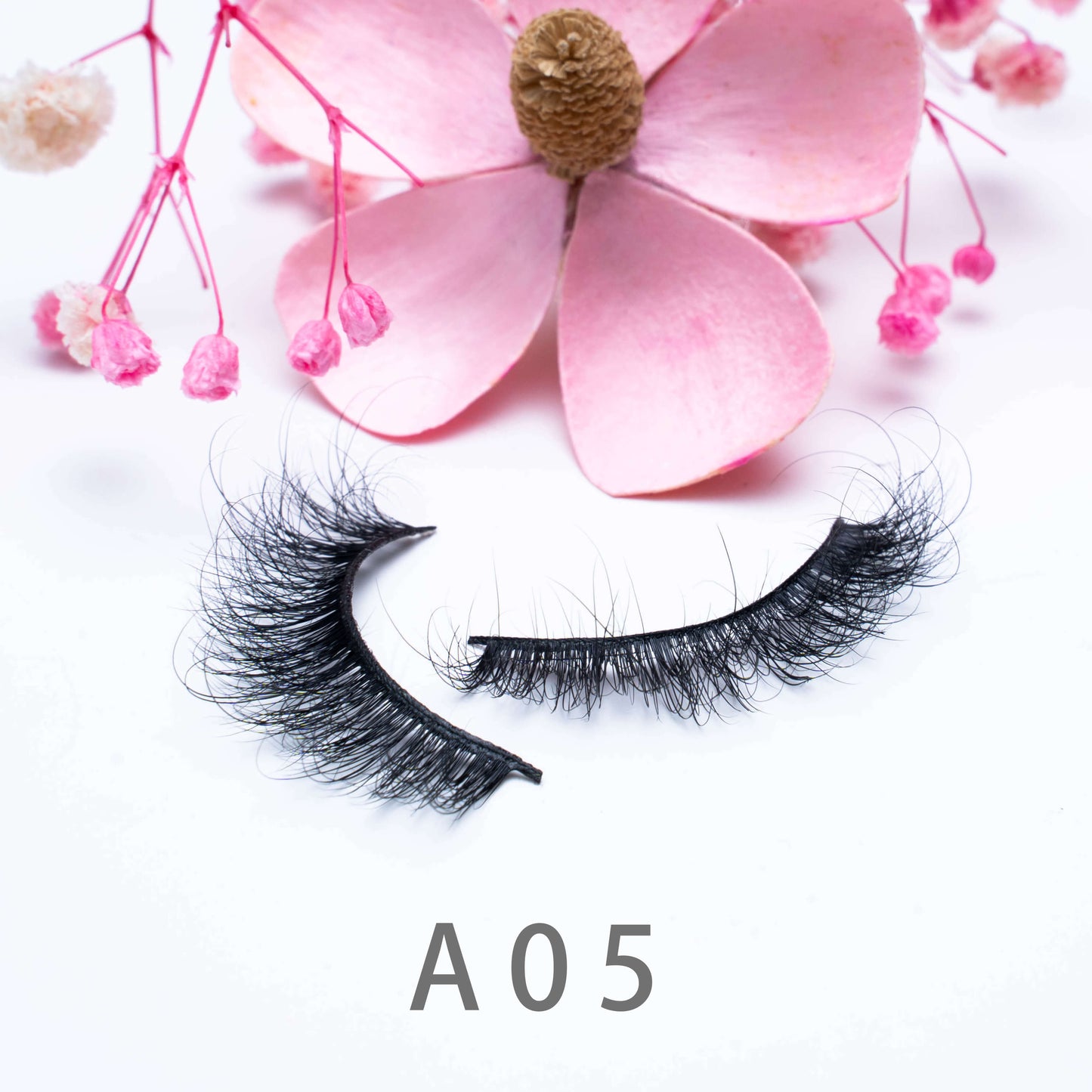 3D Natural Handmade Mink Hair False Eyelashese A05 13-18MM