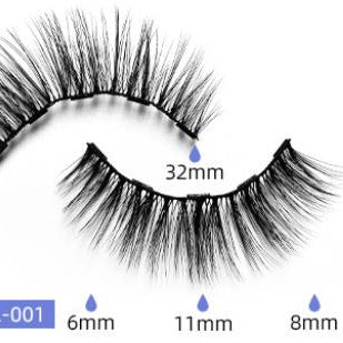 5 Pack 3D Reusable Waterproof  Magnetic Mink False Eyelashes With Eyeliner Glue