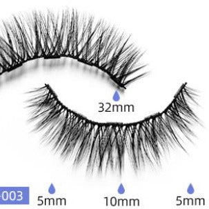 5 Pack 3D Reusable Waterproof  Magnetic Mink False Eyelashes With Eyeliner Glue