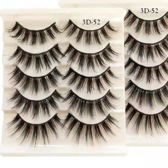 5 Pack 3D Waterproof False Eyelashes Mink Mix False Eye Lashes