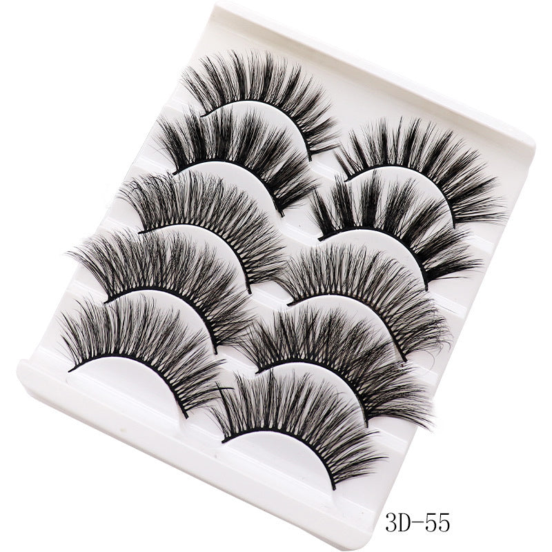 5-Pack 3D Faux Mink False Eyelashes Thick False Eyelashes 10-15 MM  3D-53