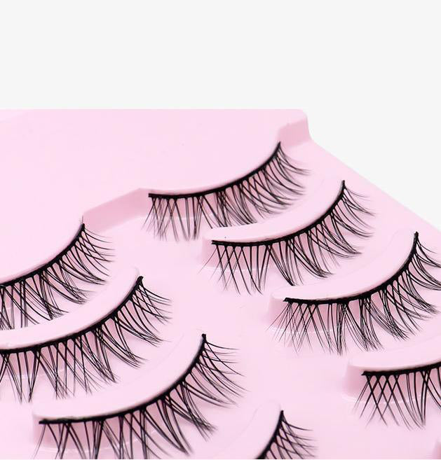 5-Pack 3D Faux Mink False Eyelashes Thick False Eyelashes 6-10 MM W-7