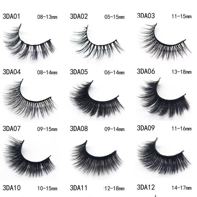 5-Pack 3D Faux Mink False Eyelashes Thick False Eyelashes 11-16 MM 3DA09