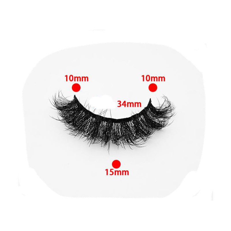 5 Pairs Of Flully Faux Mink Hair False Eyelashes 15mm 8D-05