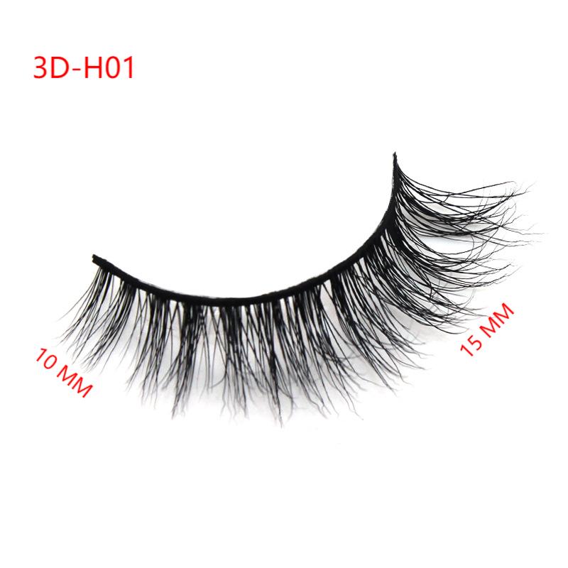 3D Mink False Eyelashes Natural Thick False Eyelashes 10-15 MM 3D-H01