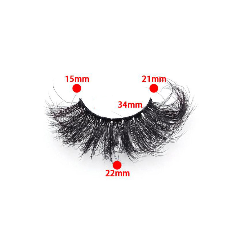 5 Pairs Of Flully Faux Mink Hair False Eyelashes 22mm 9D-10