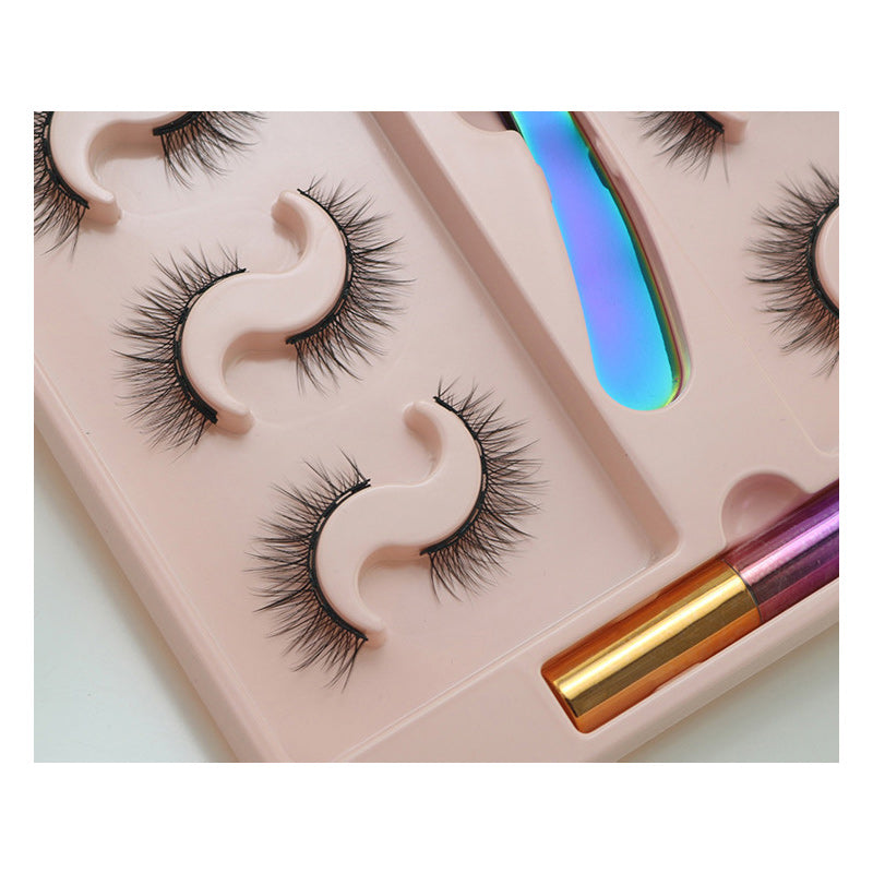 6 Pairs Magnetic Set of Glue Free Thick Curly Faux Mink Hair False Eyelashes 11mm HML05