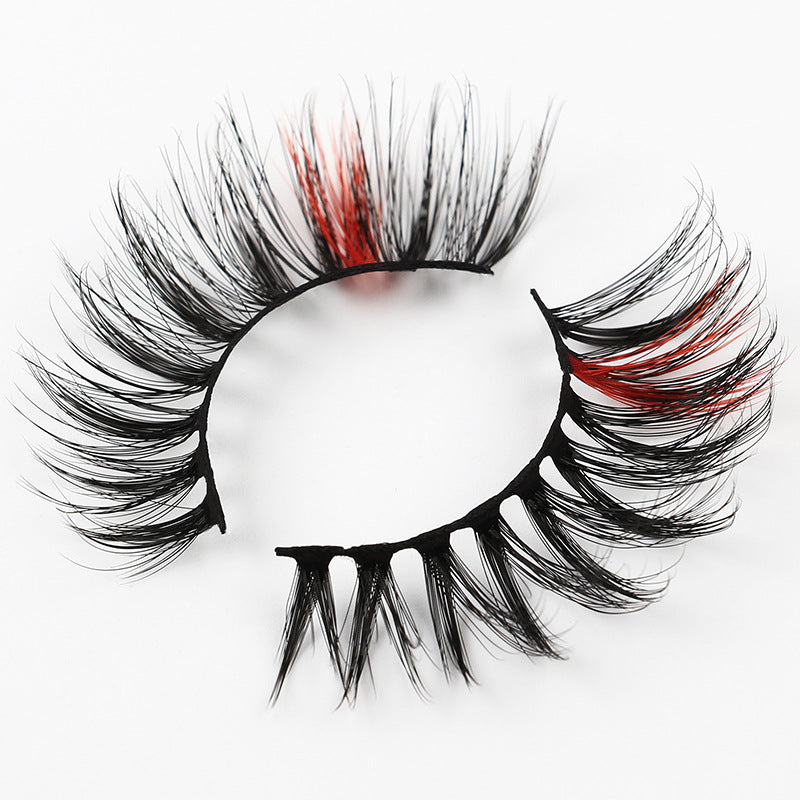 5 Pairs Of Color 3D Natural Thick Cat Eye Tail Elongated False Eyelashes 14mm G826