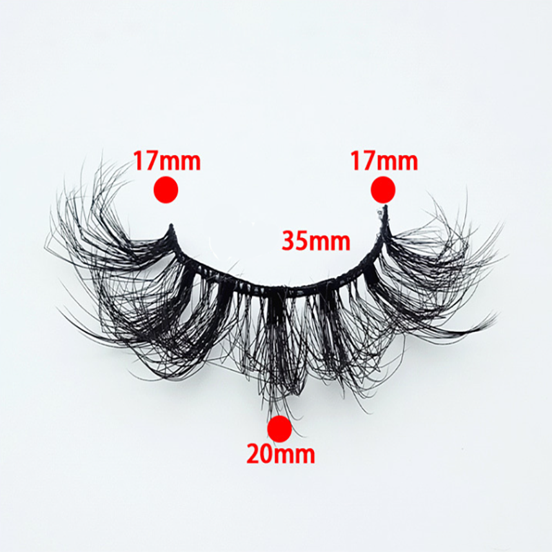 5 Pairs Of Flully Faux Mink Hair False Eyelashes 20mm 8D-06