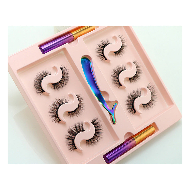 6 Pairs Magnetic Set of Glue Free Thick Curly Faux Mink Hair False Eyelashes 11-14mm HML06