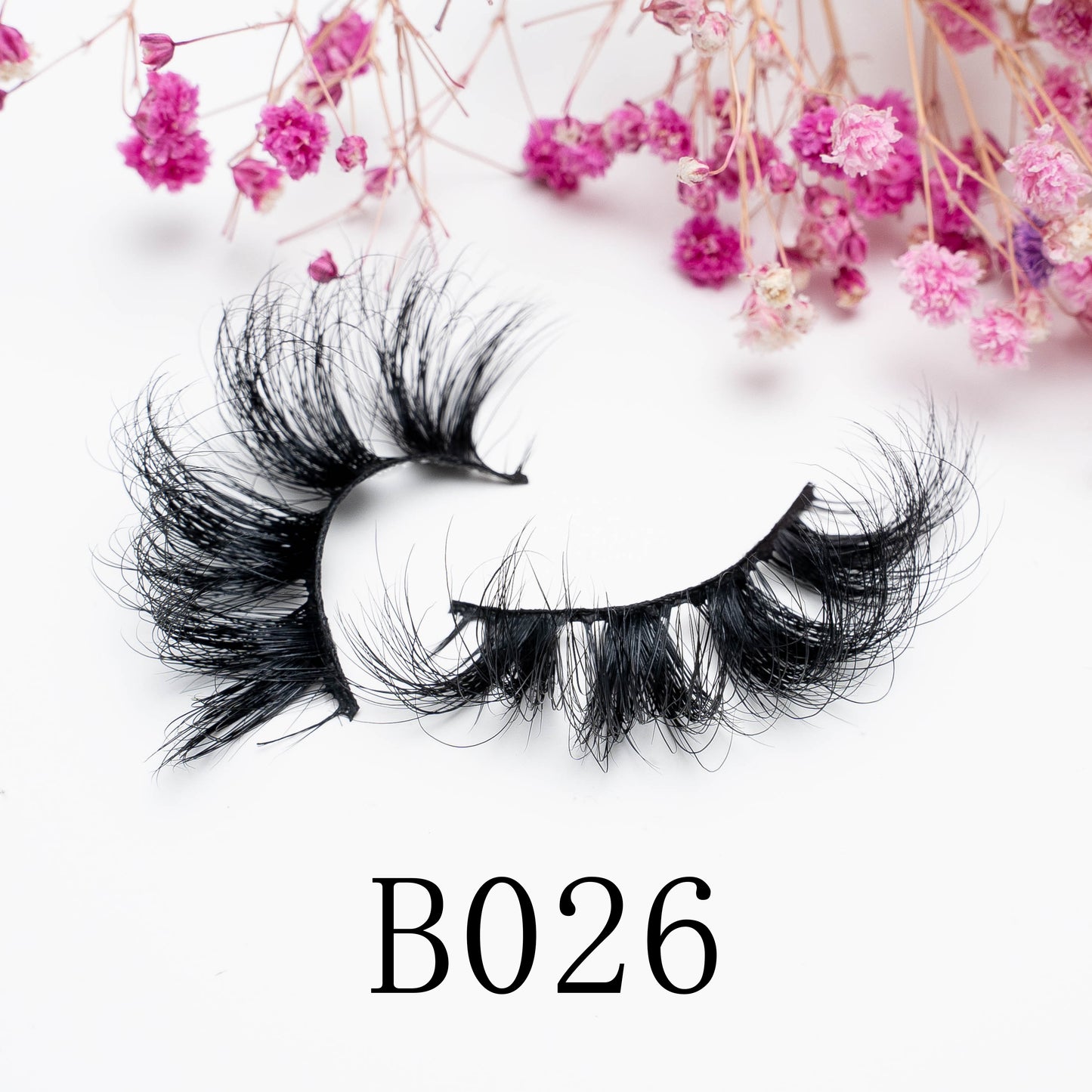 3D Natural Handmade Mink Hair False Eyelashese B026 25MM