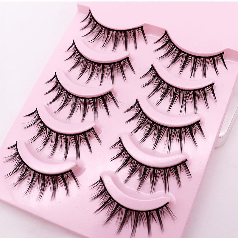 5-Pack 3D Faux Mink False Eyelashes Thick False Eyelashes 9-12 MM 025