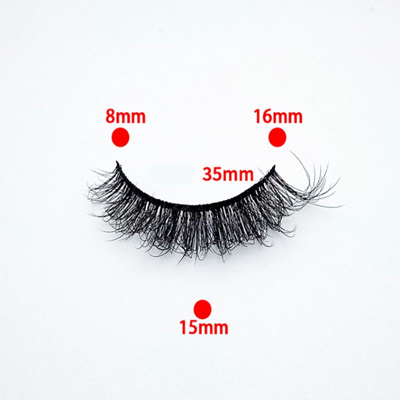 5 Pairs Of Flully Faux Mink Hair False Eyelashes 20mm 8D-01