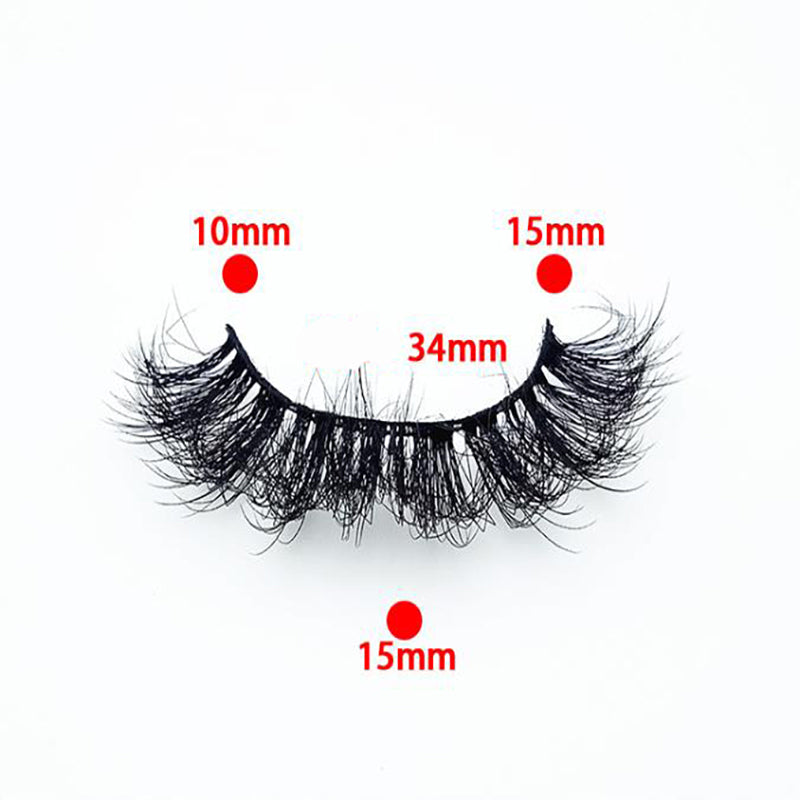 5 Pairs Of Flully Faux Mink Hair False Eyelashes 15mm 8D-09