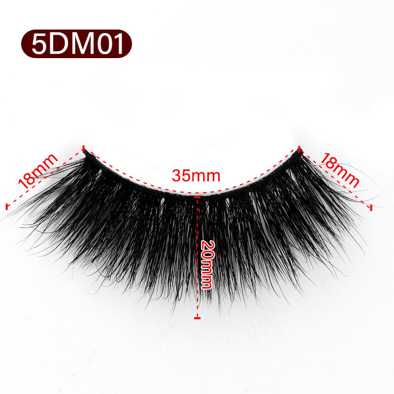 3D Mink False Eyelashes Natural Thick False Eyelashes 18-20 MM 5D-M01