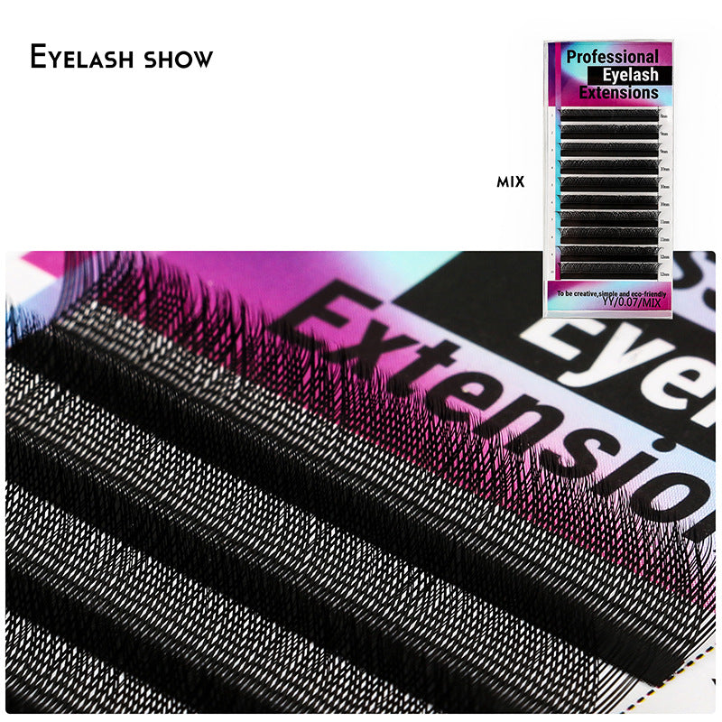 3D Mink Segmented Lashess Thick False Eyelashes 0.07YY Style 8-12MM Mix