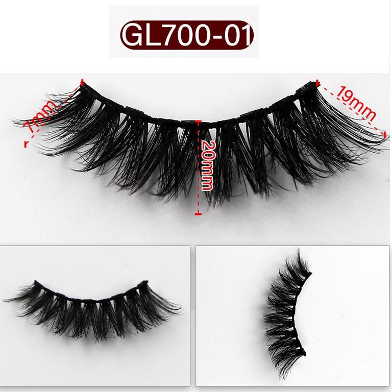 5-Pack 3D Faux Mink Magnetic Thick False Eyelashes 7-20 MM Mix GL700