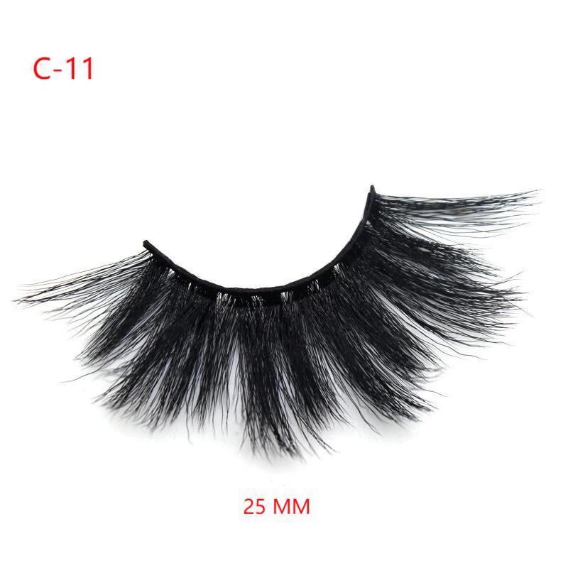 3D Mink False Eyelashes Natural Thick False Eyelashes 25 MM C-11